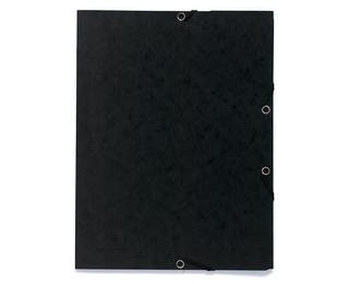 Chemise à élastique 3 rabats carte lustrée 355gm2 - A4 - Noir