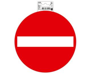 Panneau PVC adhésif antidérapant Sens interdit 20 cm 
