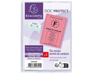 Packung mit 10 Stück Schutzhüllen für Führerschein aus glattem PVC 200µ, 73x107mm 