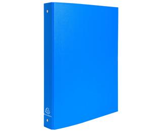 Exacompta PP covered Ring Binder, A4, 4 rings, 40mm spine - Light blue