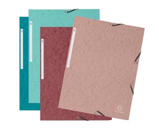 Sammelmappe mit Gummizug und 3 Klappen, Colorspan 400g, 24x32cm, Skandi - Farben sortiert