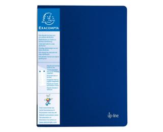 Up Line Showalbum met vaste rug en etiket op 3 zijden- harde PP- 40 tassen - 80 zichten - A4 - Blauw