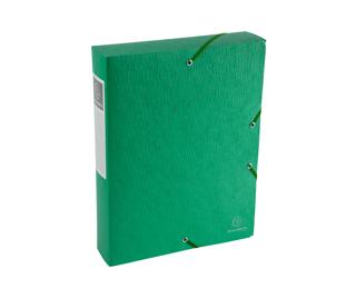 Boite de classement Exabox Dos 60mm Carte lustrée Scotten - A4 - Vert