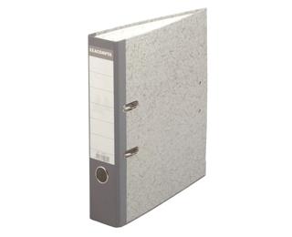 Lever arch file grey marbled paper 70 mm spine, flat packed with separate mechanism - A4 size - Grey