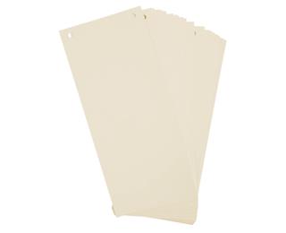 Confezione da 100 intercalari orizzontali 2 fori cartoncino 180g/mq - 105x240mm - Avorio