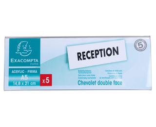 Lot de 5 chevalets double face horizontal A5