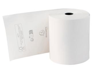 Bobinas térmicas para terminales de pago (impresión en el reverso) - 1 Pliegue térmico - 48 g/m2 - Blanco