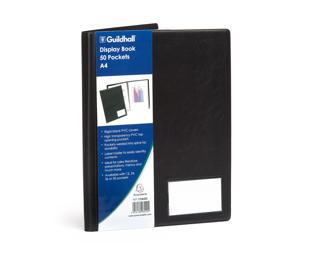 DB Guildhall Dis Book A4 50 Pocket PVC - Black