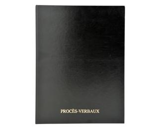 Registre à onglets 32x25cm - Procès-verbaux 200 pages - Noir