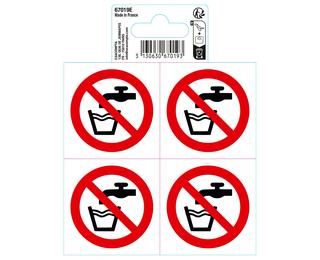 Panneau PP adhésif antidérapant Eau non potable 10cm 