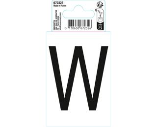 Autocollant PVC adhésif antidérapant lettre W - Noir