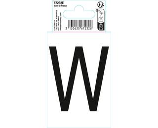 Autocollant PVC adhésif antidérapant lettre W - Noir
