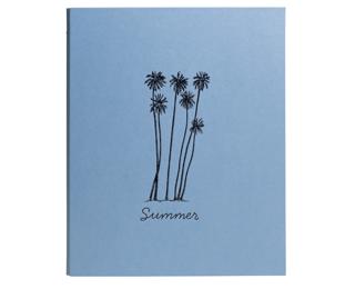Fotoordner A4, 60 Seiten/30 Blatt schwarz, Summertime - Eisblau