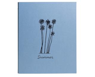 Album photos classeur 60 pages noires Summertime - Bleu glacé