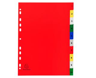 Intercalaires imprimés numériques polypropylène 12/100e - 10 positions - A4