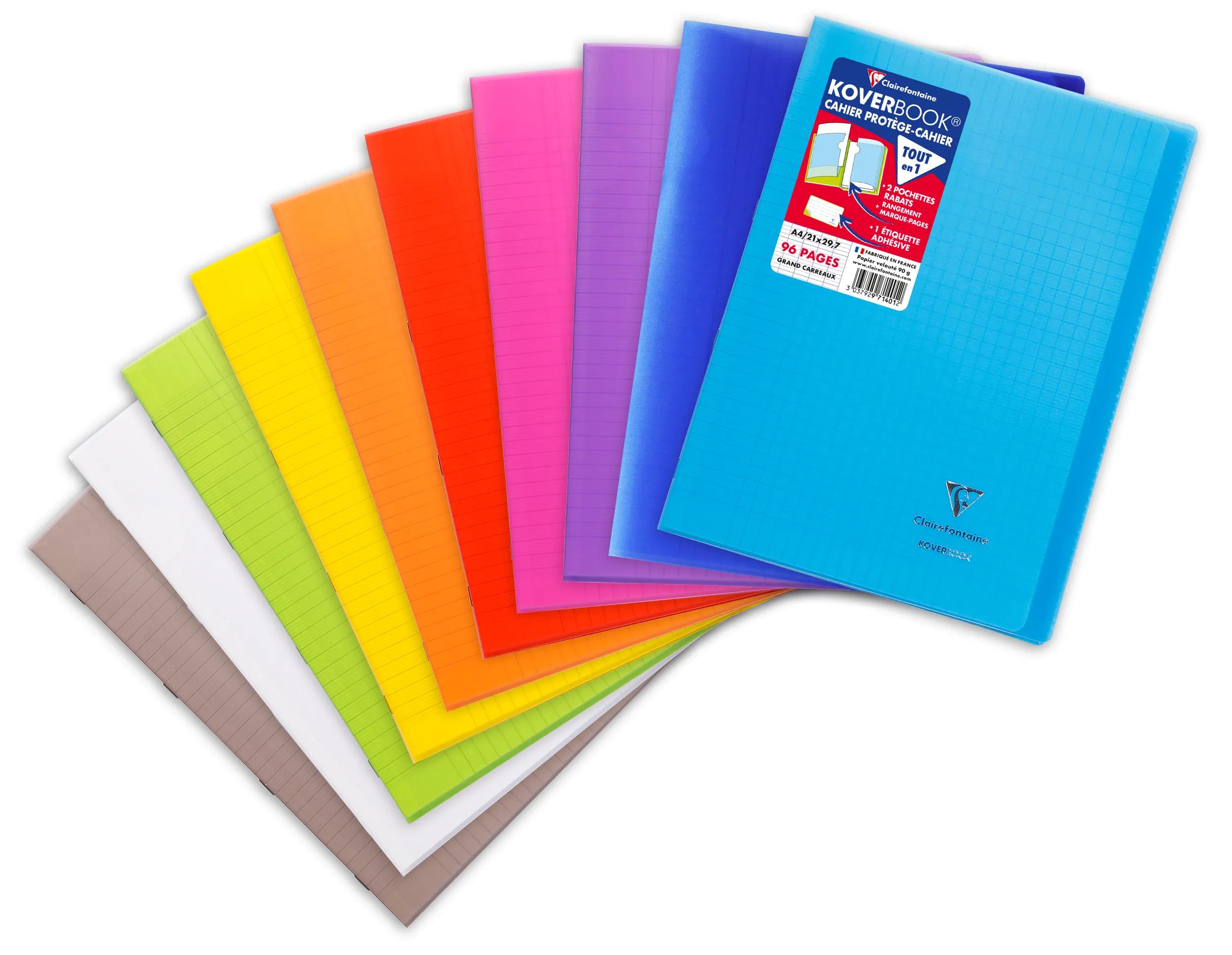 Clairefontaine 40x Heft A4, 48 Blatt 90g, französische Lineatur Sortiert 971401C