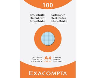 Pk 100 Exa Record Cards 210x297 5/5 Ast - Assorted colours