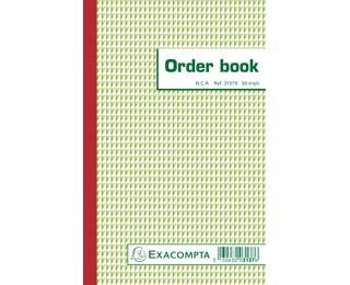 Orderbook gelijnd 21x13,5cm 50 blad doorschrijfpapier tripli