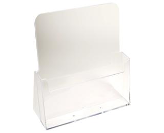 Porta brochure/cataloghi da banco 1 scomparto A4 - Cristallo