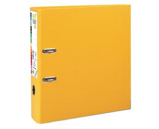 Classeur à levier Prem'Touch intérieur et extérieur en polypropylène - Dos 80mm - A4 maxi - Jaune