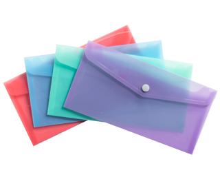 Pochette pression Chromaline Pastel en Polypropylène - DL - Couleurs assorties