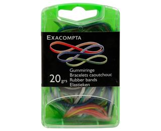 Boîte de bracelets caoutchouc 20g - Couleurs assorties