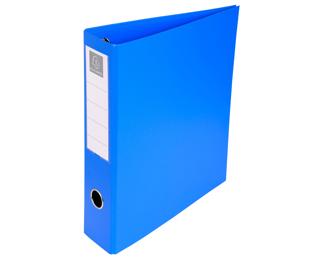 Classeur rembordé PVC 4 anneaux en D de 50mm en 3ème de couverture - A4 maxi - Bleu