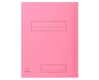 Packung mit 50 bedruckten Aktenmappen, 2 Klappen SUPER 210, 24x32cm - Rosa