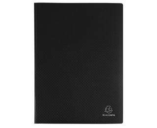 Portalistino Opak polipropilene flessibile, 50 buste leggermente goffrate - A4 - Nero