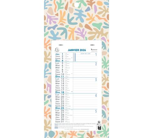 EXACOMPTA Calendrier Mural Annuel PEP'S Double Face 30x22cm Sept 2025-2026