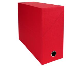 Trans Box Exac A4 D120mm Canvas - Red