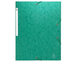 Chemise 3 rabats à élastiques Maxi Capacity carte lustrée 600g/m2 Scotten ®- A4 - Vert