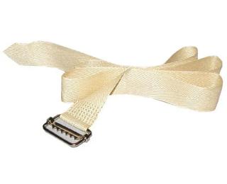 Riem met gesp en gekartelde geleider 1 meter 