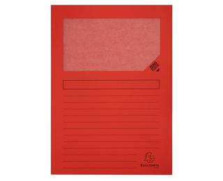 FOREVER® Pak van 100 venstermappen 120g/m2 - 22x31cm voor A4 - Rood