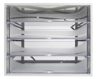 ECOBOX set 4draw. OFFICE grey/night blue - Crystal