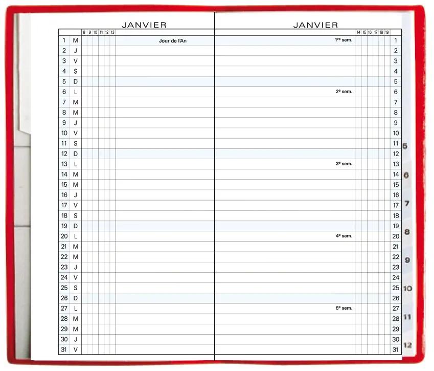 Agenda De Bureau 2026 Exacompta - Journée Sur Une Page, 4 Utilisateurs, 7h-21h45 | Format 18x22.5 Cm, Couverture Amovible Noir - 14