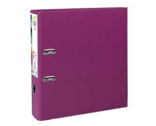 Classeur à levier Prem'Touch intérieur et extérieur en polypropylène - Dos 80mm - A4 maxi - Fuchsia