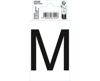 Autocollant PVC adhésif antidérapant lettre M - Noir