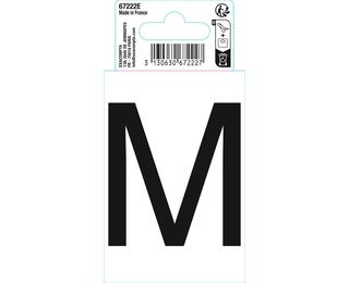 Autocollant PVC adhésif antidérapant lettre M - Noir