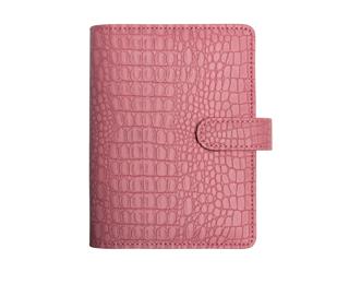 Organiseur Exatime 14 Baby Croco 11 x 14.5 cm Semainier Septembre 2025 à Décembre 2026 -16 Mois - Vieux rose