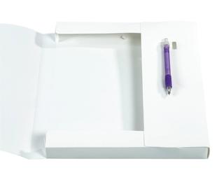 Filing box 25 mm spine, opaque 0.7mm polypropylene Krea Cover - White