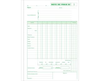 Manifold Note de frais 29,7x21cm 50 feuillets dupli autocopiants