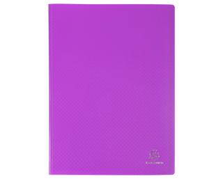 Sichtmappe aus PP 500µ mit 30 glatten Hüllen, transluzent, für Format DIN A4 - Violett