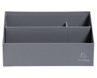 Vertikaler Sorter/Briefständer mit 3 Fächern aus Karton, 250x100x140mm, Teksto - Farben sortiert