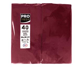 Paquet de 40 serviettes micro gaufrées ouate 2 plis - pliées 1/8