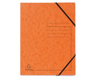 Cartelle stampate con elastici senza aletta cartoncino lustré 355 g/mq - A4 - Arancio