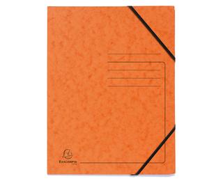 Chemise à élastique sans rabats carte lustrée 355gm2 - A4 - Orange