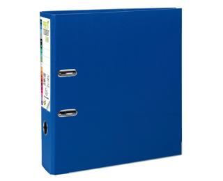 Classeur à levier Prem'Touch intérieur et extérieur en polypropylène - Dos 80mm - A4 maxi - Bleu foncé