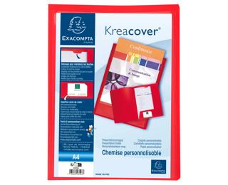 Chemise de présentation polypropylène souple Krea Cover - A4 - Rouge