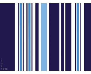 Barquette de 400 sets de table papier gaufré recyclé 80g/m2, Bayadère bleu marine - Format 30x40cm